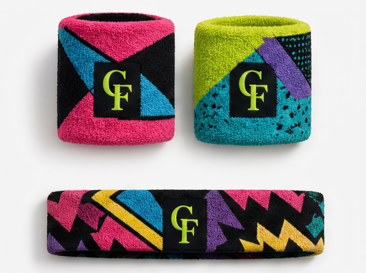 Courtflair Polsbanden + haarband set — Retro Pop Art